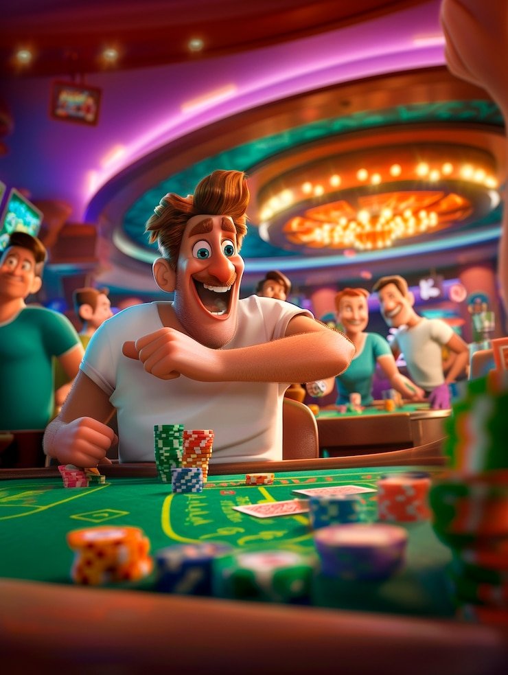 Gambar virtual games dan slot dengan desain modern dan interaktif